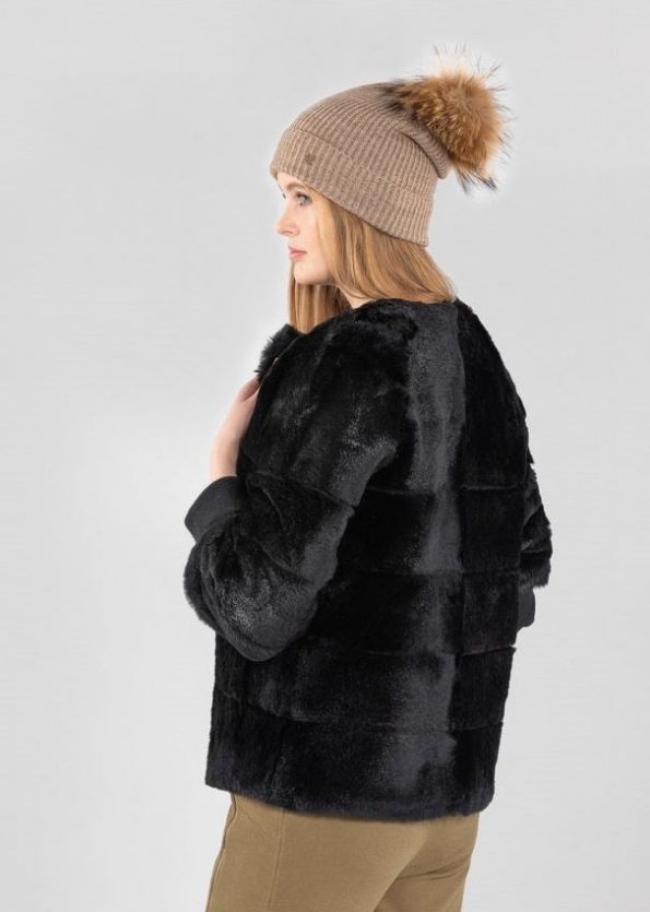 Womens Short Style Black Fur Coat Women Coat trends for 2022