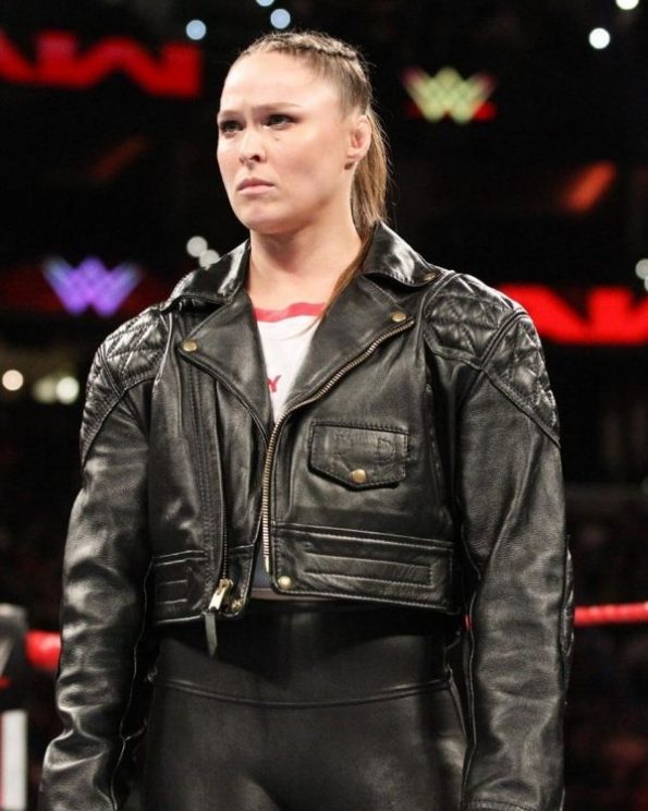 Ronda-Rousey-WWE-WrestleMania-38-Black-Leather-Jacket