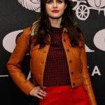 Alexandra-Daddario-Brown-Fur-Leather-Jacket